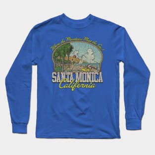 Santa Monica Where the Mountains Meet the Sea 1962 Long Sleeve T-Shirt